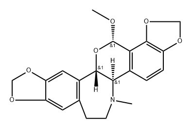 [1,3]Dioxolo[4,5-h]-1,3-dioxolo[7,8][2]benzopyrano[3,4-a][3]benzazepine, 5b,6,7,8,13b,15-hexahydro-15-methoxy-6-methyl-, (5bR,13bS,15S)- Structure