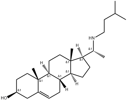 Pregn-5-en-3-ol, 20-[(3-methylbutyl)amino]-, (3β,20R)- (9CI) Structure