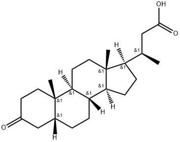 24-Norcholan-23-oic acid, 3-oxo-, (5β)- Structure