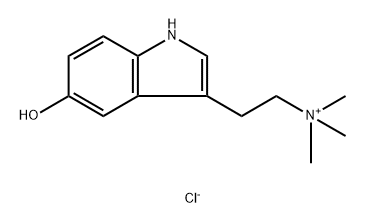 1H-Indole-3-ethanaminium, 5-hydroxy-N,N,N-trimethyl-, chloride (1:1) Structure