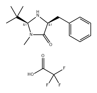 (2S,5S)-2-tert-Butyl-3-Methyl-5-benzyl-4-iMidazolidinone trifluoroacetic acid Structure