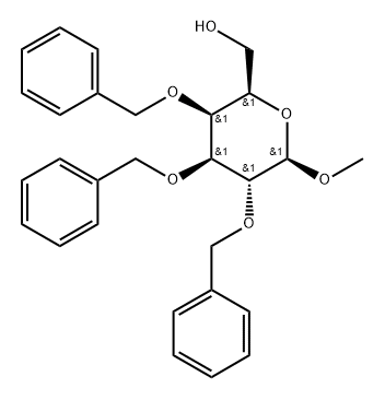 β-D-Galactopyranoside, methyl 2,3,4-tris-O-(phenylmethyl)- Structure