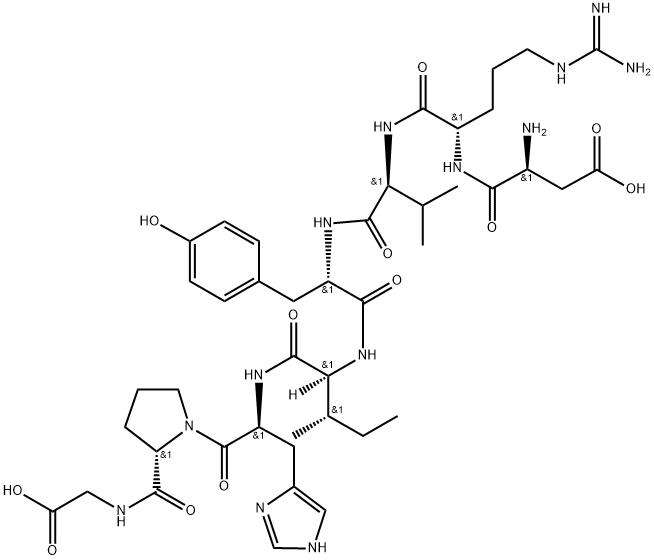 Angiotensin II, 5-L-isoleucine-8-glycine- 구조식 이미지
