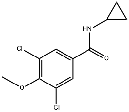 3,5-dichloro-N-cyclopropyl-4-methoxybenzamide Structure