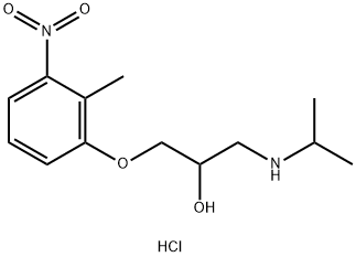 2-Propanol, 1-[(1-methylethyl)amino]-3-(2-methyl-3-nitrophenoxy)-, hydrochloride (1:1) 구조식 이미지