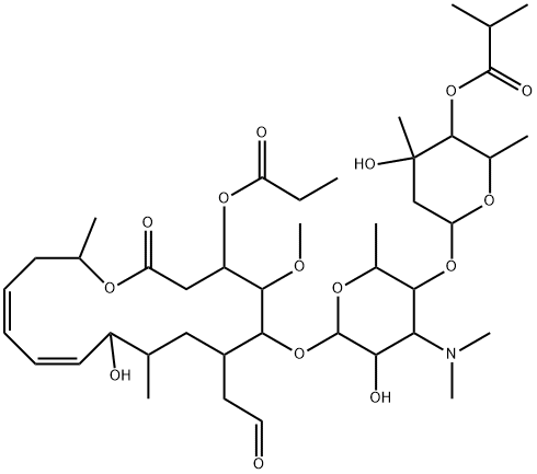 Leucomycin V, 4B-(2-methylpropanoate) 3-propanoate (9CI) 구조식 이미지