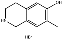 7-methyl-1,2,3,4-tetrahydroisoquinolin-6-ol hydrobromide 구조식 이미지