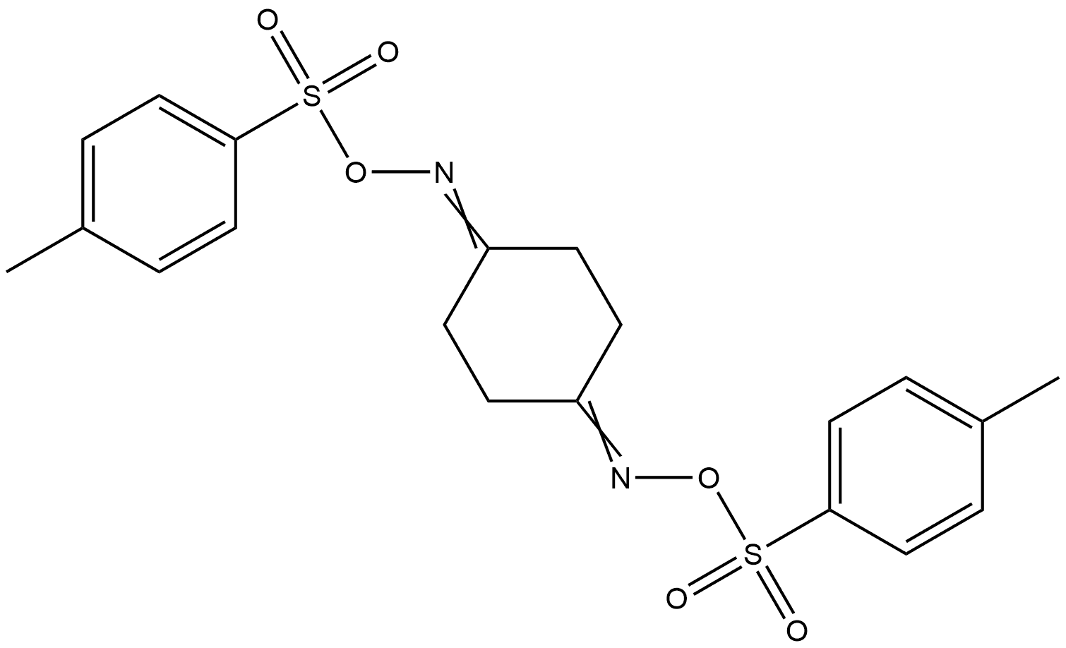 cyclohexane-1,4-dione O,O-ditosyl dioxime Structure