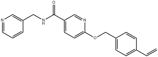 6-[(4-Ethenylphenyl)methoxy]-N-(3-pyridinylmethyl)-3-pyridinecarboxamide Structure