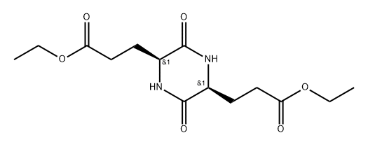 2,5-Piperazinedipropanoic acid, 3,6-dioxo-, 2,5-diethyl ester, (2S,5S)- 구조식 이미지