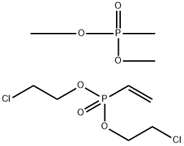 Phosphonic acid, ethenyl-, bis(2-chloroethyl) ester, polymer with dimethyl methylphosphonate Structure