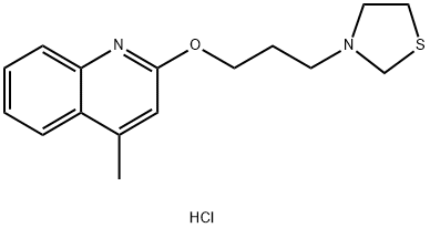 3-(3-((4-Methylquinolin-2-yl)oxy)propyl)thiazolidine dihydrochloride 구조식 이미지