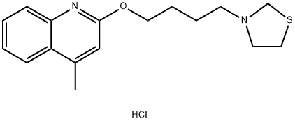 3-(4-((4-Methylquinolin-2-yl)oxy)butyl)thiazolidine dihydrochloride Structure