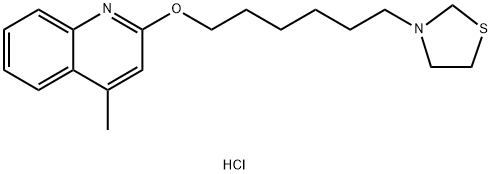 3-(6-((4-Methylquinolin-2-yl)oxy)hexyl)thiazolidine dihydrochloride Structure