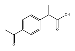 4-Acetyl-α-methylbenzeneacetic acid Structure