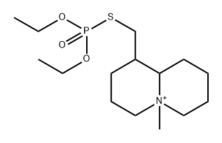 2H-Quinolizinium, 1-[[(diethoxyphosphinyl)thio]methyl]octahydro-5-methyl- 구조식 이미지