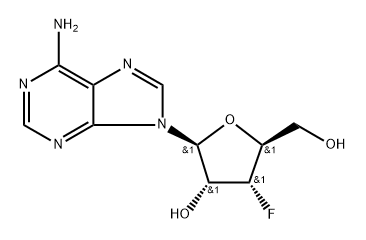 3'-Deoxy-3'-fluoroadenosine 구조식 이미지