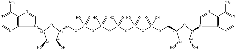 adenosine 5'-(hexahydrogen pentaphosphate), 5'->5'-ester with adenosine 구조식 이미지