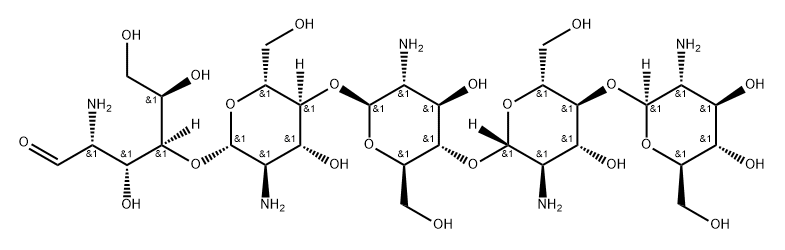 D-Glucose, O-2-amino-2-deoxy-β-D-glucopyranosyl-(1→4)-O-2-amino-2-deoxy-β-D-glucopyranosyl-(1→4)-O-2-amino-2-deoxy-β-D-glucopyranosyl-(1→4)-O-2-amino-2-deoxy-β-D-glucopyranosyl-(1→4)-2-amino-2-deoxy- Structure