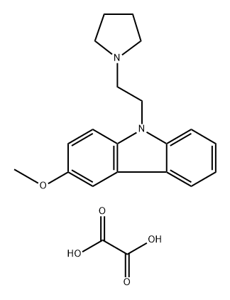 3-Methoxy-9-(2-(pyrrolidin-1-yl)ethyl)-9H-carbazole oxalate Structure