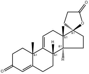 Pregna-4,9(11)-diene-21-carboxylic acid, 17-hydroxy-3-oxo-, γ-lactone, (17α)- Structure