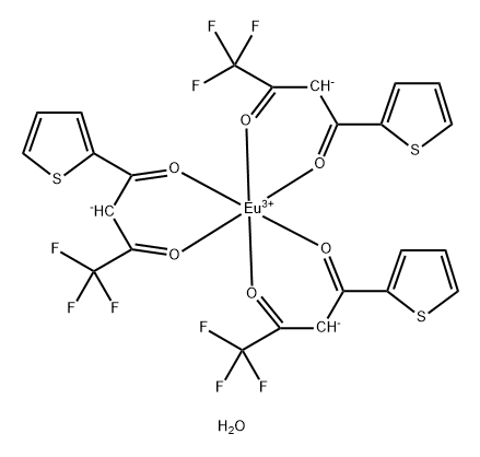 Tris(4,4,4-trifluoro-1-(2-thienyl)-1,3-butanediono)europium(III) hydrate Structure