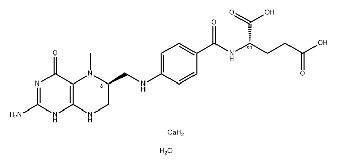 Levomefolate calcium pentahydrate Structure