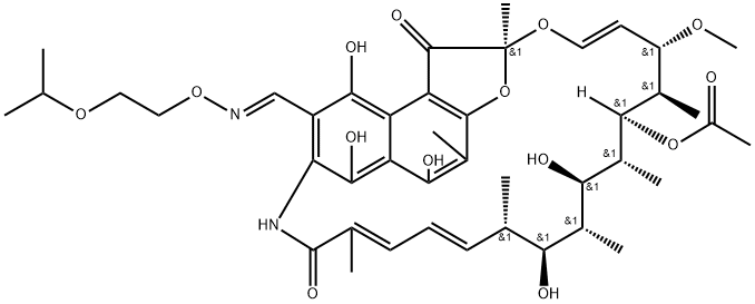 3-[(2-Isopropoxyethoxy)iminomethyl]rifamycin SV Structure