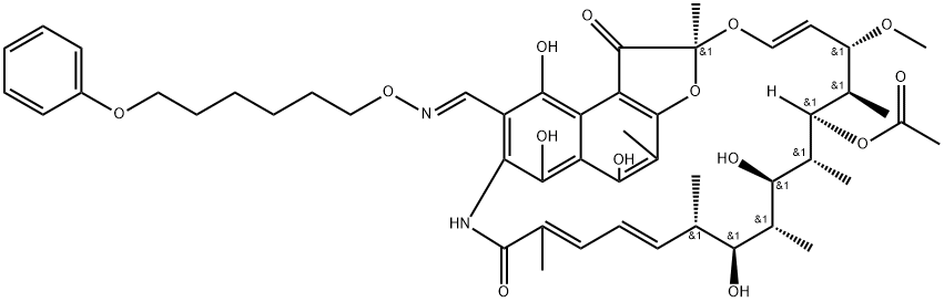 3-[(6-Phenoxyhexyl)oxyiminomethyl]rifamycin SV Structure