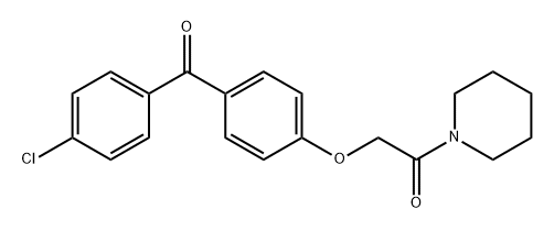 (2-[4-(4-Chlorobenzoyl)phenoxy]-1-(1-piperidinyl)ethanone) Structure