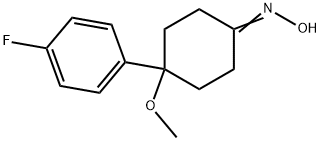 4-(4-Fluorophenyl)-4-methoxycyclohexanone oxime Structure