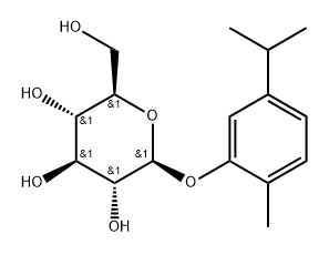 β-D-Glucopyranoside, 2-methyl-5-(1-methylethyl)phenyl Structure