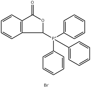 Phosphonium, (1,3-dihydro-3-oxo-1-isobenzofuranyl)triphenyl-, bromide Structure