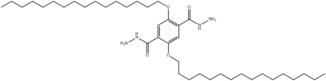 1,4-Benzenedicarboxylic acid, 2,5-bis(hexadecyloxy)-, 1,4-dihydrazide Structure