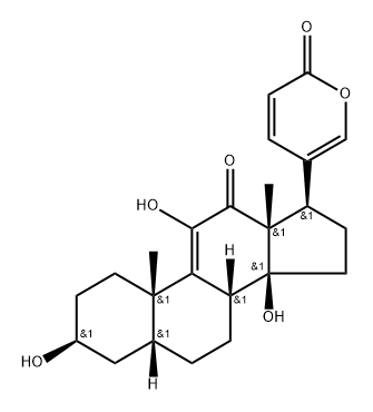 Bufa-9(11),20,22-trienolide, 3,11,14-trihydroxy-12-oxo-, (3β,5β)- Structure