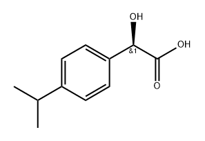 Benzeneacetic acid, α-hydroxy-4-(1-methylethyl)-, (αR)- Structure