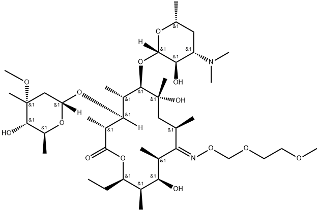 12-Deoxy Roxithromycin 구조식 이미지