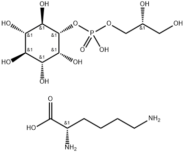 L-Lysine, compd. with D-myo-inositol 1-[(2R)-2,3-dihydroxypropyl hydrogen phosphate] (1:1) Structure