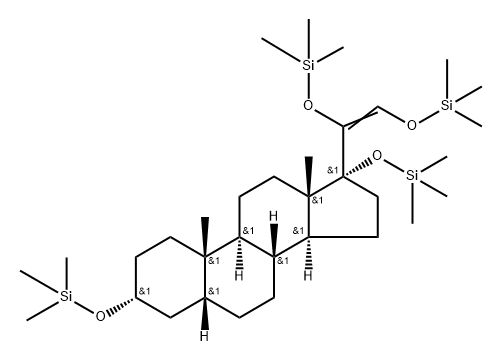 3α,17,20,21-Tetrakis[(trimethylsilyl)oxy]-5β-pregn-20-ene Structure