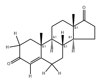 Androst-4-ene-3,17-dione-2,2,4,6,6-d5 Structure