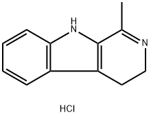 3H-Pyrido[3,4-b]indole, 4,9-dihydro-1-methyl-, hydrochloride (1:1) Structure