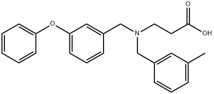 β-Alanine, N-[(3-methylphenyl)methyl]-N-[(3-phenoxyphenyl)methyl]- 구조식 이미지
