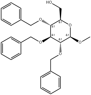 β-D-Glucopyranoside, methyl 2,3,4-tris-O-(phenylmethyl)- Structure