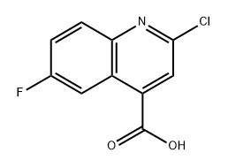 2-Chloro-6-fluoroquinoline-4-carboxylic acid Structure