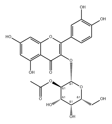 2"-Acetylhyperin Structure