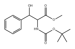 Phenylalanine, N-[(1,1-dimethylethoxy)carbonyl]-β-hydroxy-, methyl ester Structure