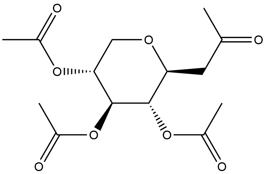 D-gulo-2-Octulose, 4,8-anhydro-1,3-dideoxy-, 5,6,7-triacetate Structure