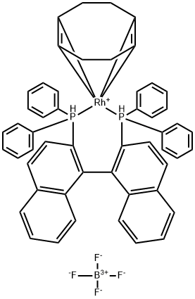 [Rh COD (rac)-Binap]BF4, Rh 11.2% Structure