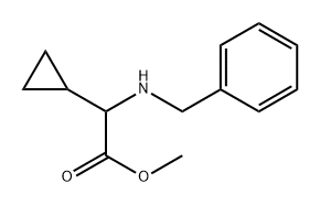 Cyclopropaneacetic acid, α-[(phenylmethyl)amino]-, methyl ester Structure