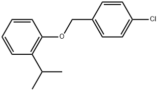 1-[(4-Chlorophenyl)methoxy]-2-(1-methylethyl)benzene 구조식 이미지